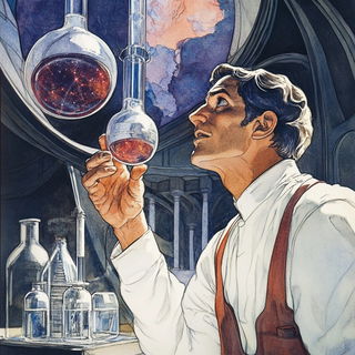 Stipplorama style, Midjourney V6.1: editorial illustration for popular scientific magazine cover