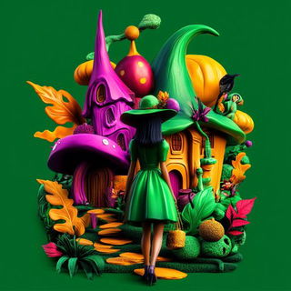 Bluemajolica style, Midjourney V6.1: retro fairy-tale illustration