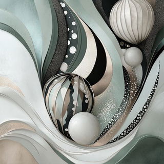 Turquoise Cartography style, Midjourney V6.1: abstract 3D render