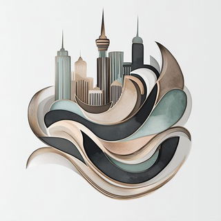 Turquoise Cartography style, Midjourney V6.1: bold minimalist logo design for Istanbul city municipal services