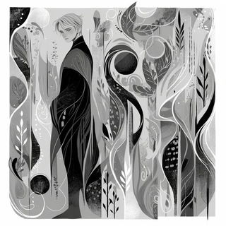 Turquoise Cartography style, Midjourney V6.1: black-and-white manga comic strip