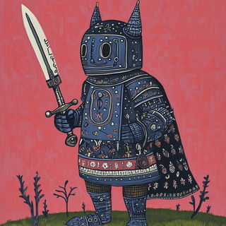 Tessellated Tenement Eclipse style, Midjourney V6.1: concept art character design of retropunk steam knight