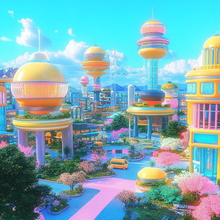 Ceramere style, Midjourney V6.1: megacity with futuristic bioarchitecture