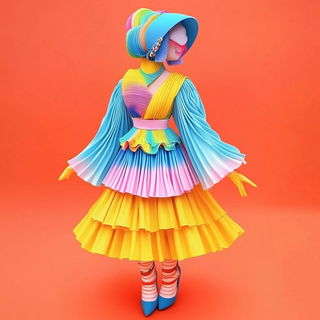 Ceramere style, Midjourney V6.1: haute-couture fashion outfit