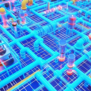 Ceramere style, Midjourney V6.1: technical infrastructure blueprint schematics