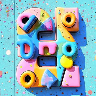 Ceramere style, Midjourney V6.1: typographic composition with large letters
