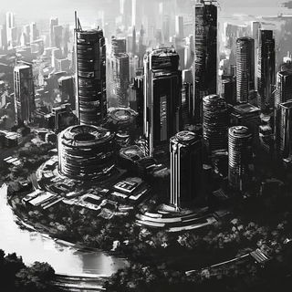 Thornframe style, Midjourney V6.1: megacity with futuristic bioarchitecture