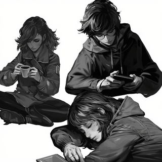 Thornframe style, Midjourney V6.1: black-and-white manga comic strip