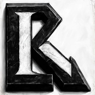 Thornframe style, Midjourney V6.1: typographic composition with large letters