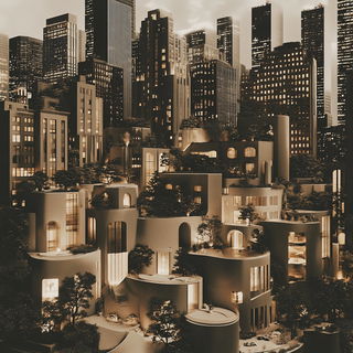 Copperleaf Enchantment style, Midjourney V6.1: megacity with futuristic bioarchitecture
