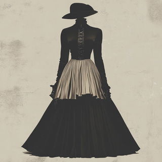 Copperleaf Enchantment style, Midjourney V6.1: haute-couture fashion outfit
