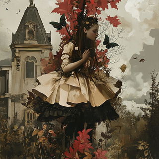 Cameaulet style, Midjourney V6.1: retro fairy-tale illustration