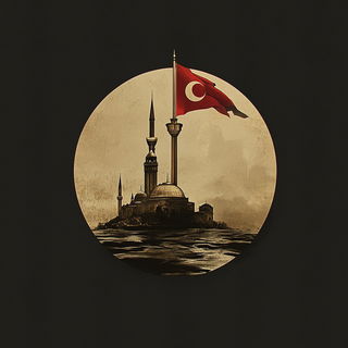 Cameaulet style, Midjourney V6.1: bold minimalist logo design for Istanbul city municipal services