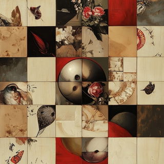 Cameaulet style, Midjourney V6.1: creative pattern composition