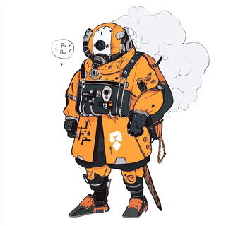 Cyanthicket style, Midjourney V6.1: concept art character design of retropunk steam knight