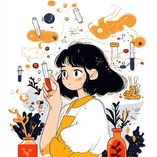 Cyanthicket style, Midjourney V6.1: editorial illustration for popular scientific magazine cover