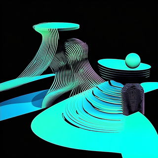 Pulpshadow style, Midjourney V6.1: abstract 3D render