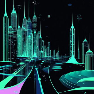 Pulpshadow style, Midjourney V6.1: megacity with futuristic bioarchitecture