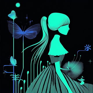 Pulpshadow style, Midjourney V6.1: retro fairy-tale illustration