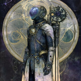 Cactus Stainedlight style, Midjourney V6.1: concept art character design of retropunk steam knight