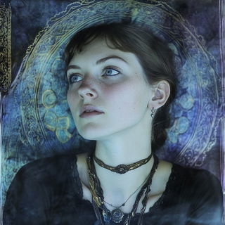 Cactus Stainedlight style, Midjourney V6.1: photographic portrait of female protagonist