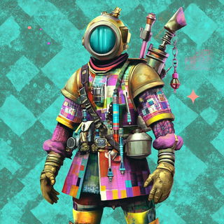 Radiant Filigree style, Midjourney V6.1: concept art character design of retropunk steam knight