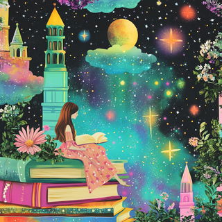 Radiant Filigree style, Midjourney V6.1: retro fairy-tale illustration