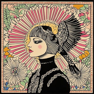 Risoquake style, Midjourney V6.1: traditional folk art