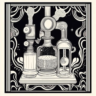 Risoquake style, Midjourney V6.1: editorial illustration for popular scientific magazine cover
