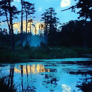Maskweather style, Midjourney V6.1: realistic landscape photograph of quiet dawn