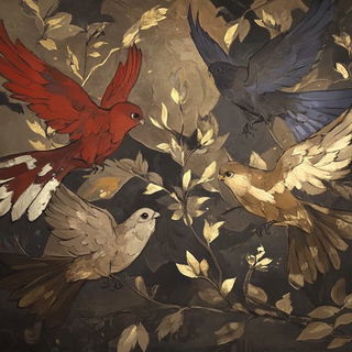 Cyanotype Cloudkeep style, Midjourney V6.1: traditional folk art