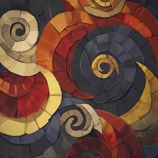 Cyanotype Cloudkeep style, Midjourney V6.1: creative pattern composition