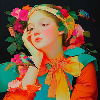 Ribbonwash style, Midjourney V6.1: classical 18th-century oil painting