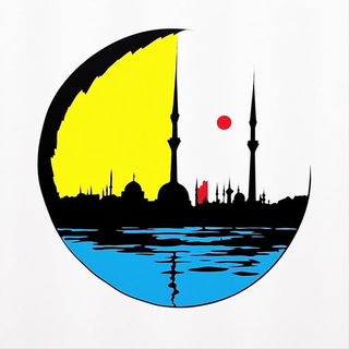 Corvid Gloam style, Midjourney V6.1: bold minimalist logo design for Istanbul city municipal services