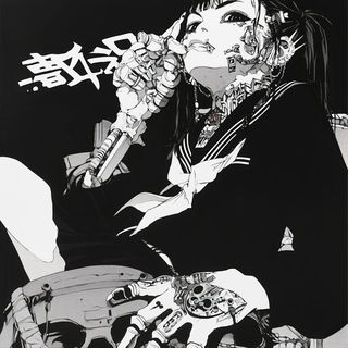 Corvid Gloam style, Midjourney V6.1: black-and-white manga comic strip
