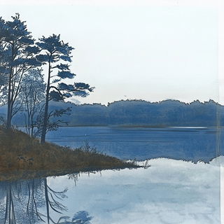 Copygrain Grotesque style, Midjourney V6.1: realistic landscape photograph of quiet dawn