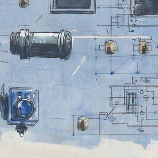 Copygrain Grotesque style, Midjourney V6.1: technical infrastructure blueprint schematics