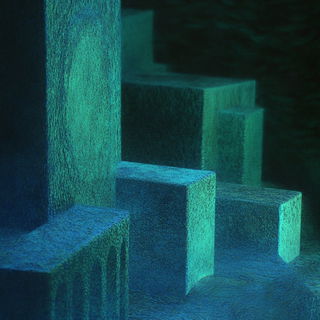 Monumental Ink Silence style, Midjourney V6.1: abstract 3D render