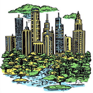 Oraclecrank style, Midjourney V6.1: megacity with futuristic bioarchitecture