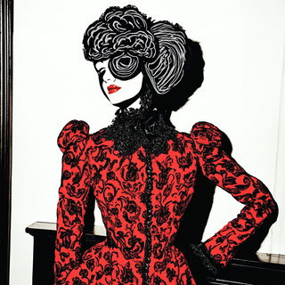 Oraclecrank style, Midjourney V6.1: haute-couture fashion outfit