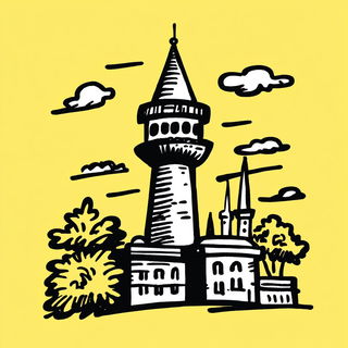 Oraclecrank style, Midjourney V6.1: bold minimalist logo design for Istanbul city municipal services