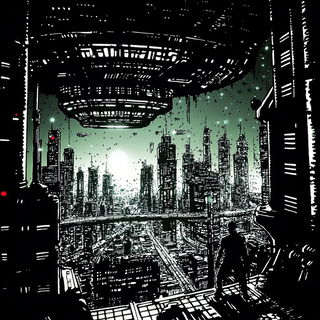 Oraclecrank style, Midjourney V6.1: cinematic shot from sci-fi movie