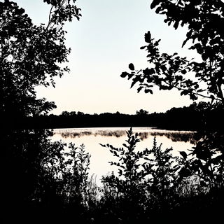 Oraclecrank style, Midjourney V6.1: realistic landscape photograph of quiet dawn