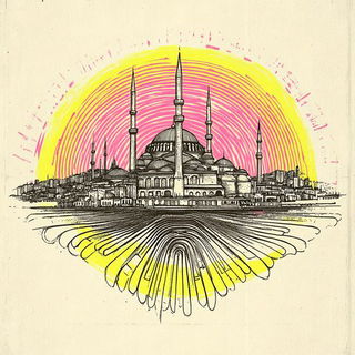 Pluvial Chiaroscuro style, Midjourney V6.1: bold minimalist logo design for Istanbul city municipal services