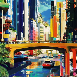 Rabbet Realism style, Midjourney V6.1: megacity with futuristic bioarchitecture
