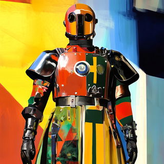 Rabbet Realism style, Midjourney V6.1: concept art character design of retropunk steam knight