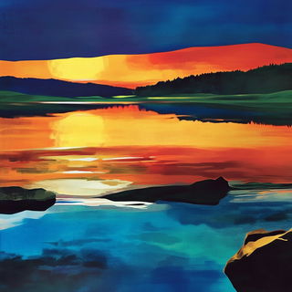 Rabbet Realism style, Midjourney V6.1: realistic landscape photograph of quiet dawn