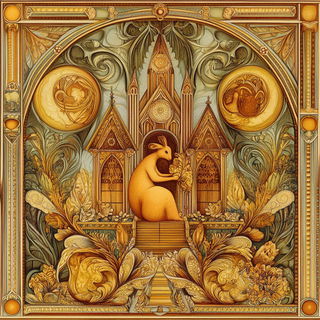 Scanline Solstice style, Midjourney V6.1: retro fairy-tale illustration