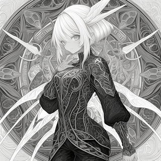 Scanline Solstice style, Midjourney V6.1: black-and-white manga comic strip