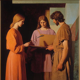 Tidewold Romanticism style, Midjourney V6.1: classical 18th-century oil painting